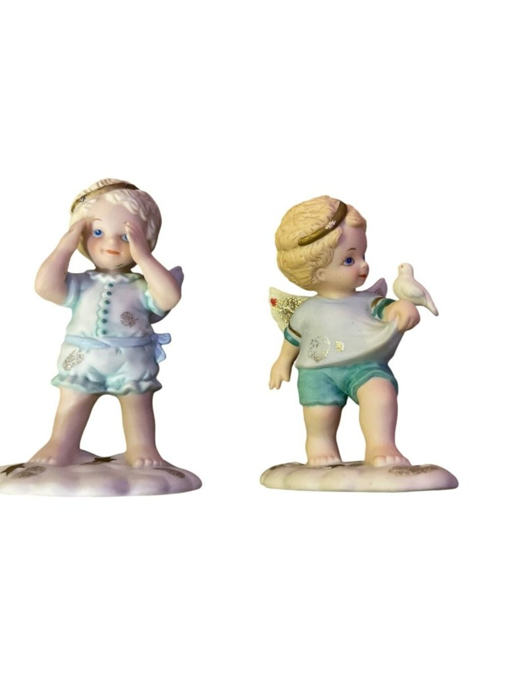 Bronson Collectibles Katharine Stevenson Angel Figurines Set of 2 Used Small